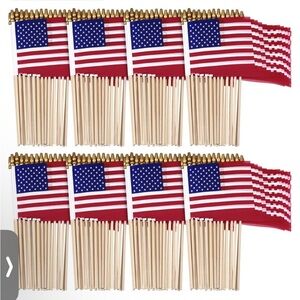 NEW 150 Pack Small American Flags on Stick 4 x 6 Inches